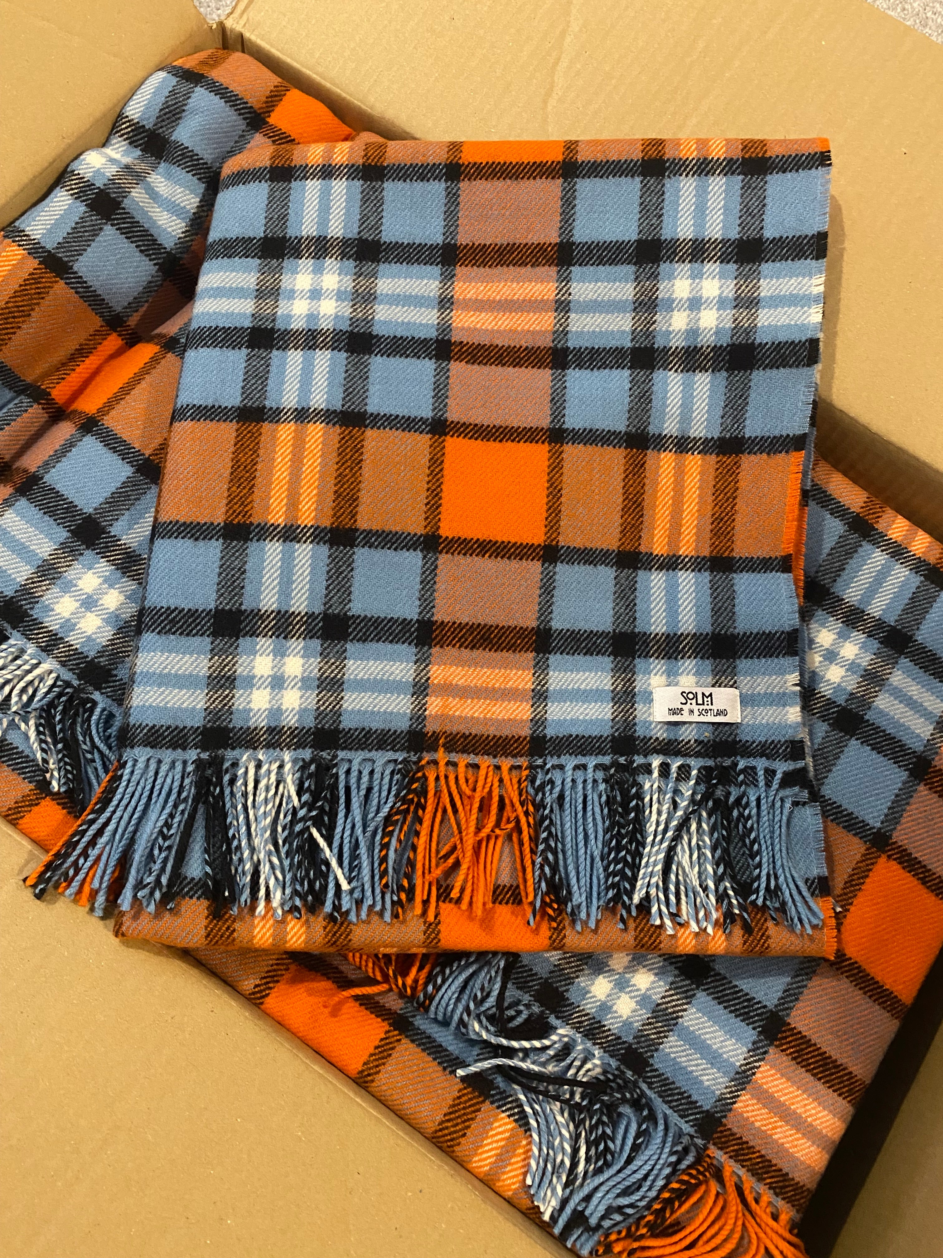 SOLM Lambswool throw (Racing)