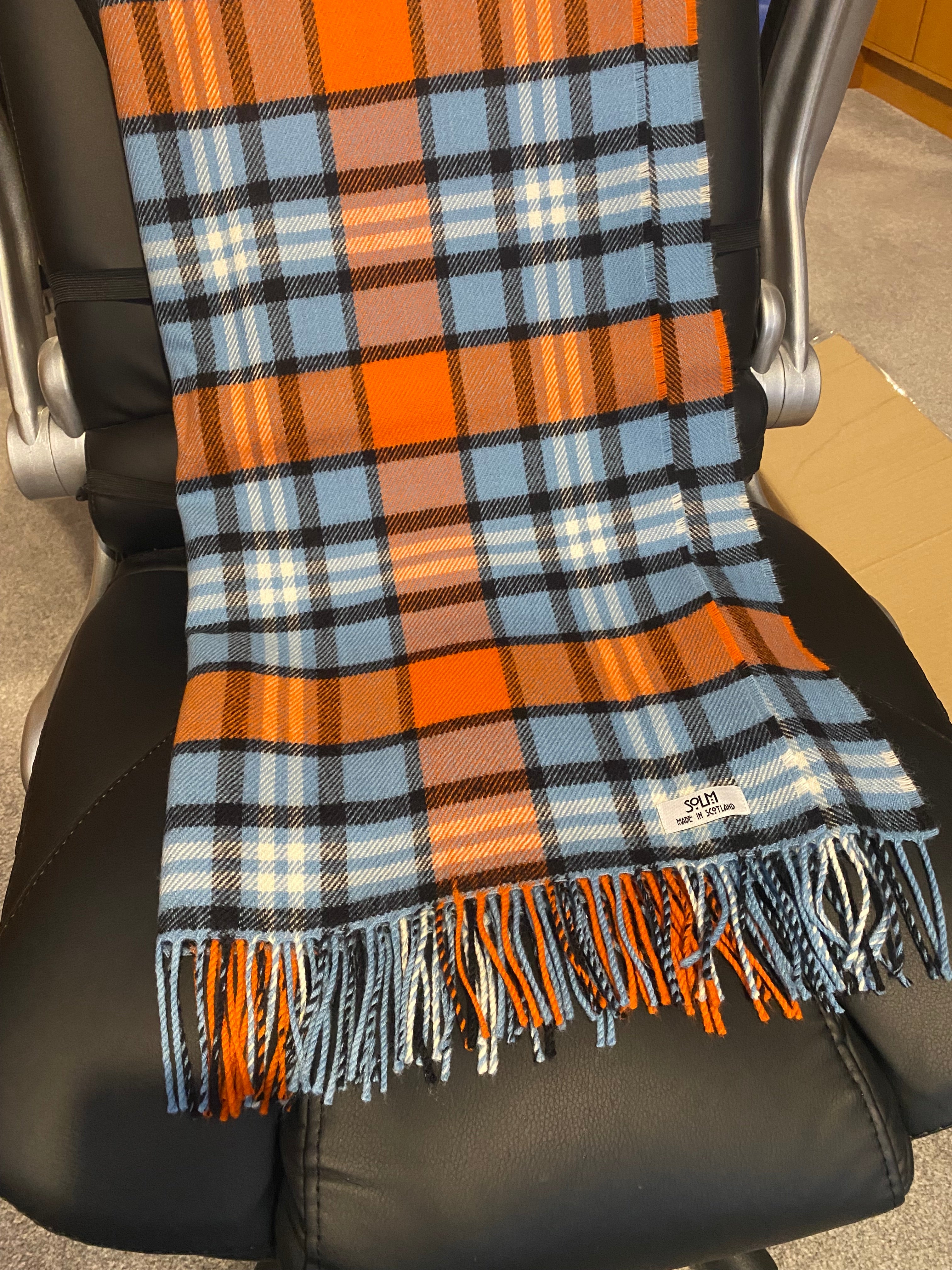 SOLM Lambswool throw (Racing)